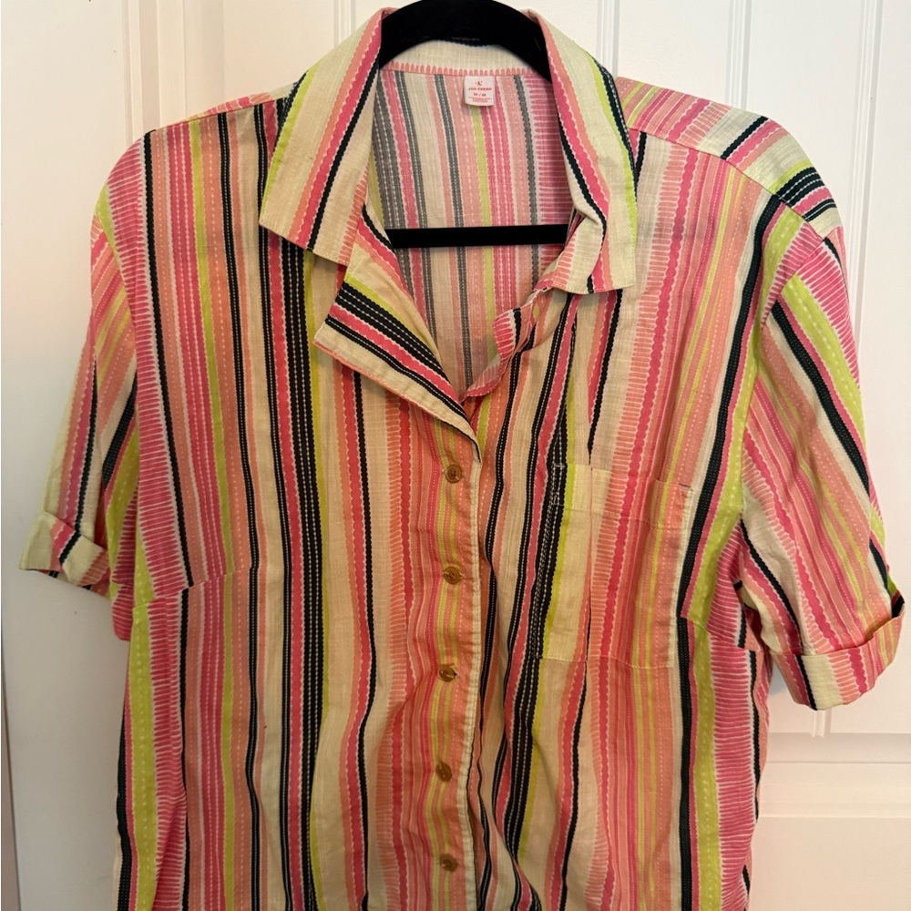 Joe Fresh Multicolor Striped Cotton Shirt
